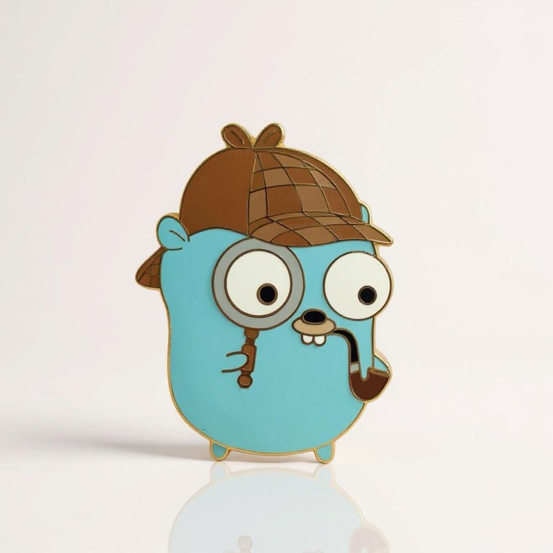 Sherlock Go Gopher Pin for Coders, Programmers, or Just Nerds ;) - Etsy