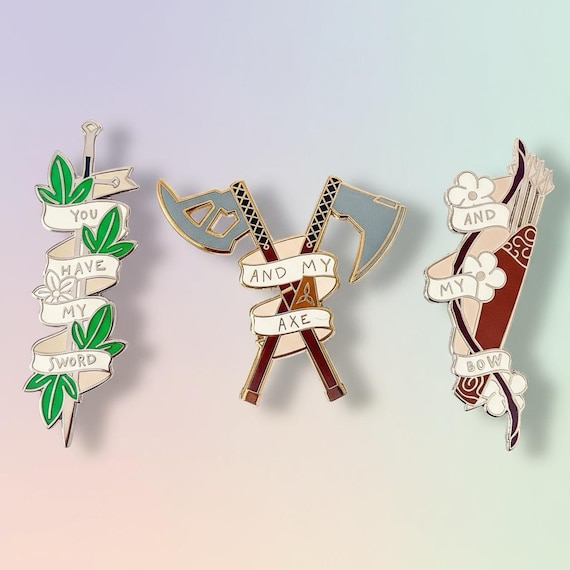 You Have My Sword, Bow & Axe Pin Set