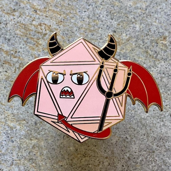 Dungeons and Dragons Demon Dice / Devil Dice Enamel Pin Etsy