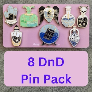 Dungeons and Dragons Pin or 8 pin Pack