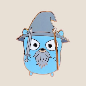 Wizard Gopher, Coder Enamel Pin