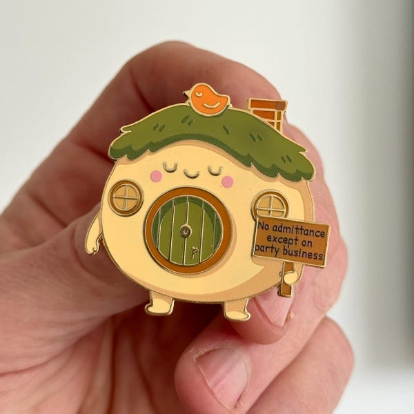 Lindo pin esmaltado de Bolsón Cerrado, El Señor de los Anillos
