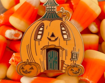 Pumpkin House Enamel Pin