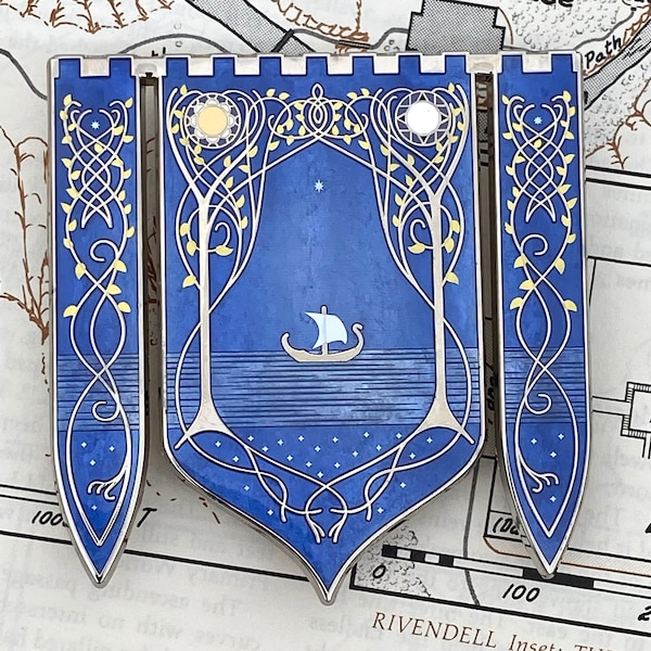 Elven Tapestry 3 Inch Enamel Pin