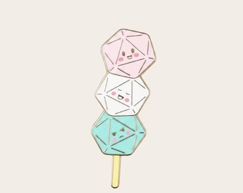 Dango Würfel, D&D Pin, Charm oder Sticker
