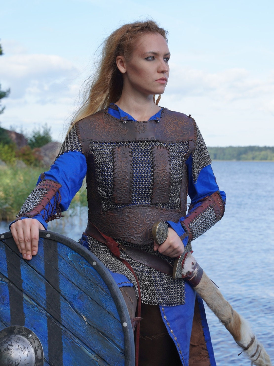 Lagertha Leather Armor viking women breastplate LARP and | Etsy
