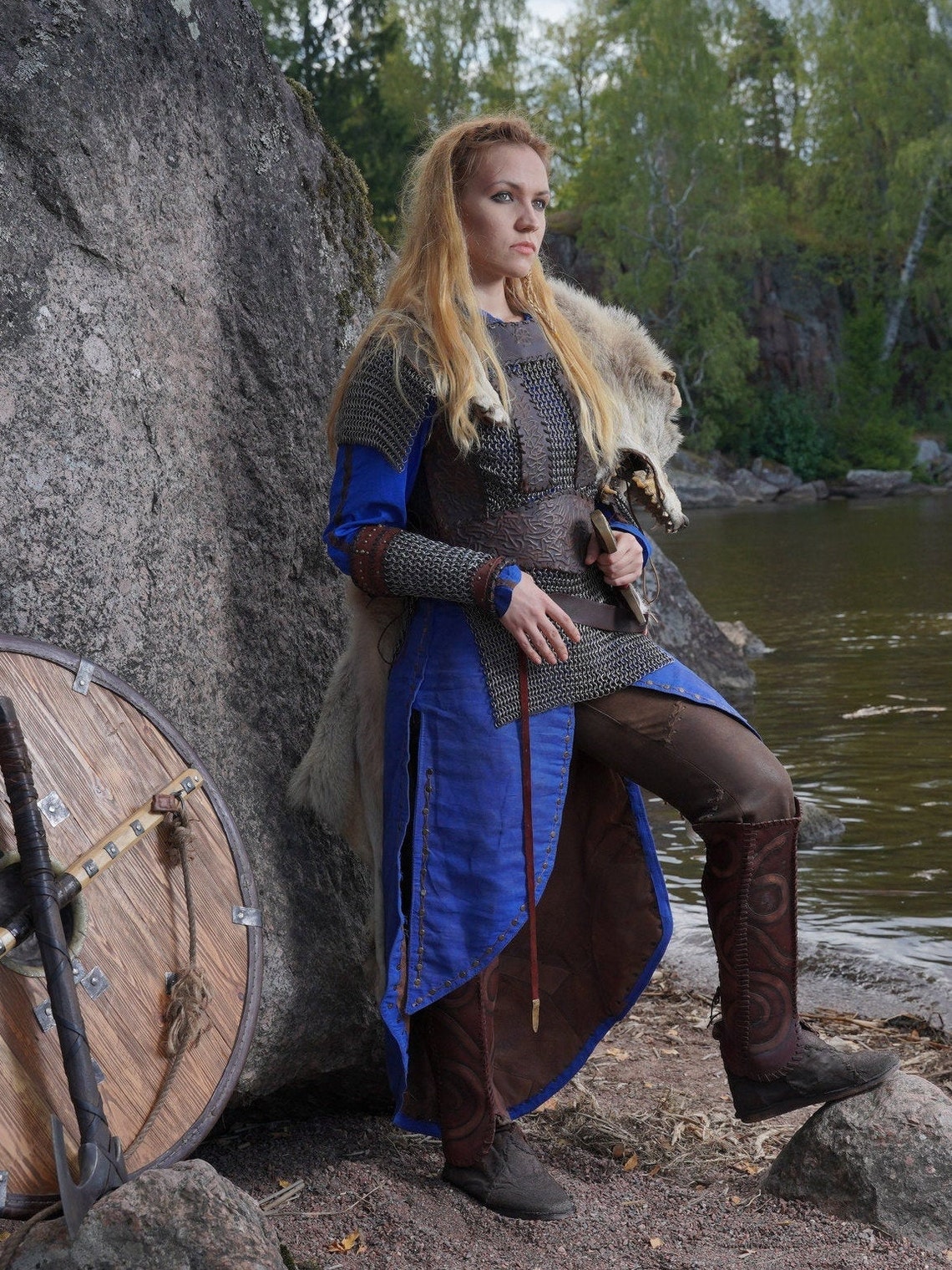 Lagertha body armor viking women costume LARP shieldmaiden | Etsy