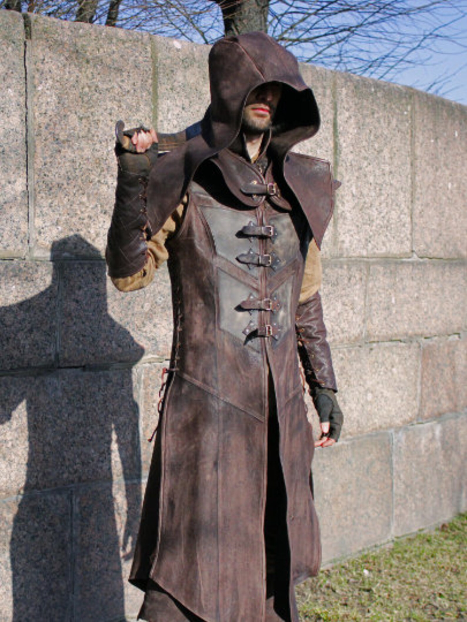 Assassin costume Leather Armor for LARP cosplay costume Etsy