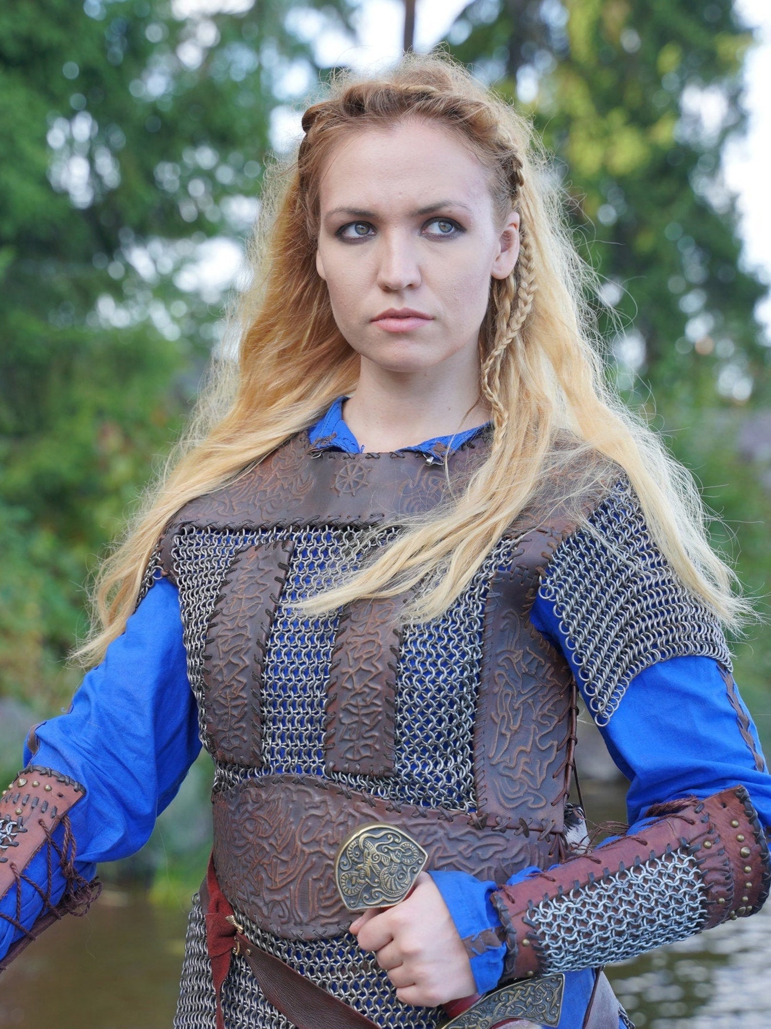 Lagertha body armor viking women costume LARP shieldmaiden Etsy