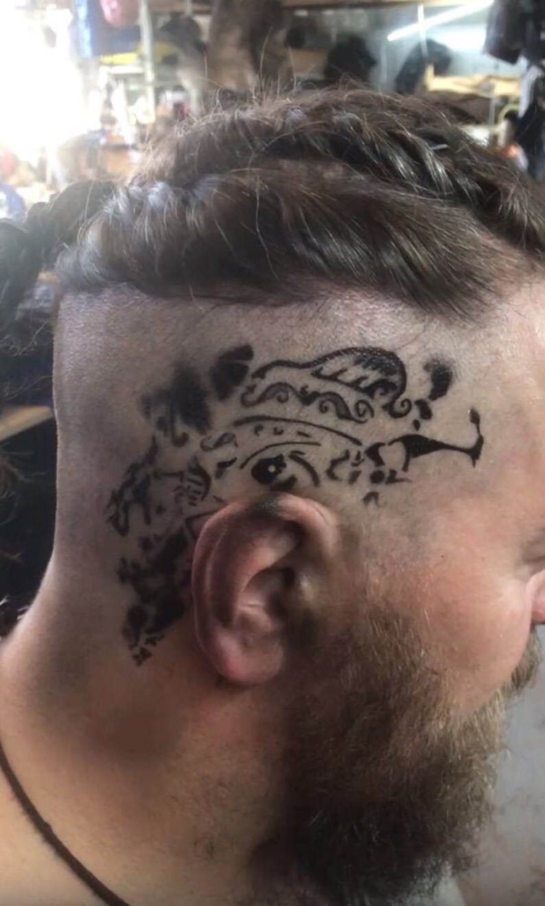 Ragnar Lothbrok tattoo template temporary tattoo vikings