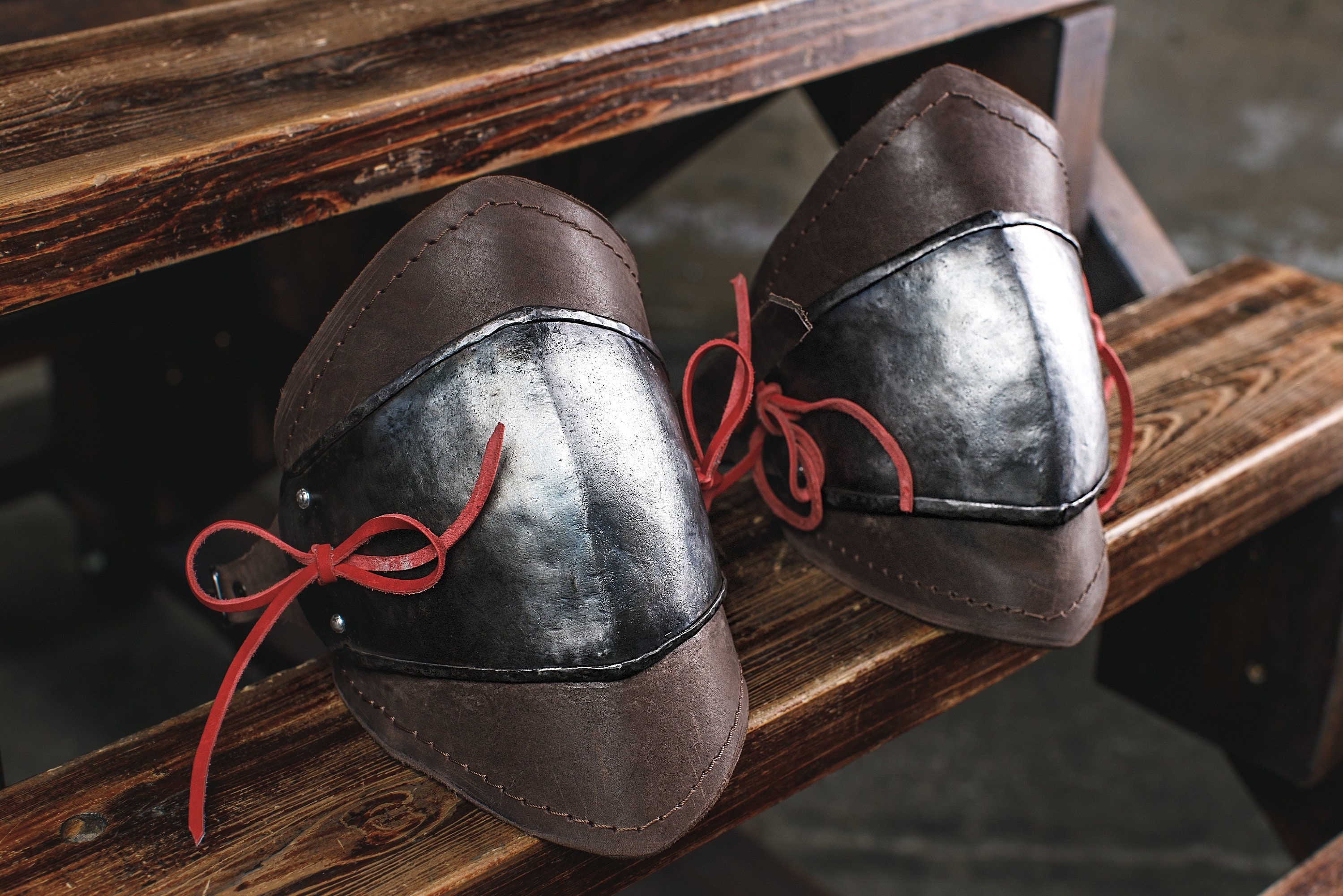 Steel kneepads medieval larp & sca knee armor warrior Etsy