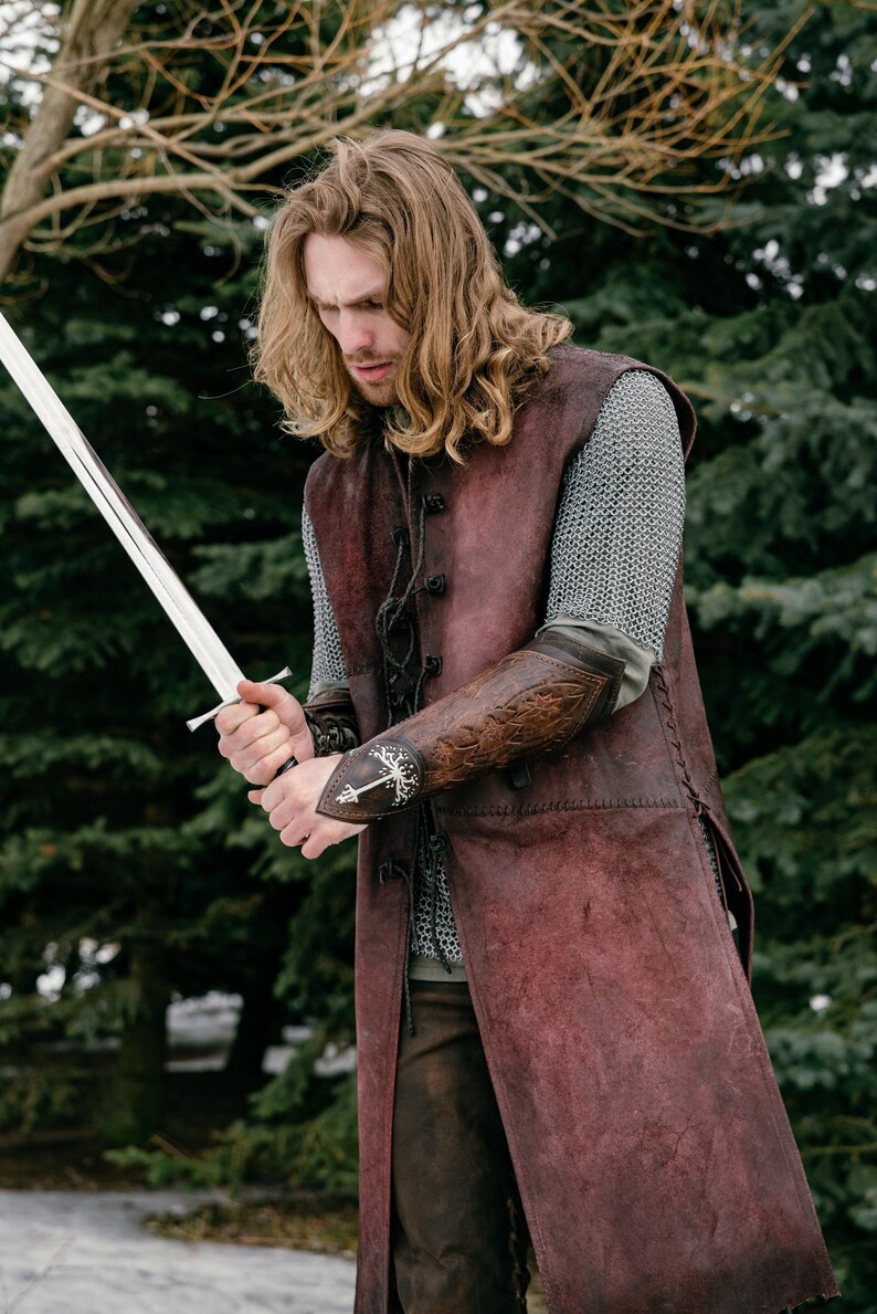 Aragorn leather vest Lord of the Rings strider jerkin | Etsy