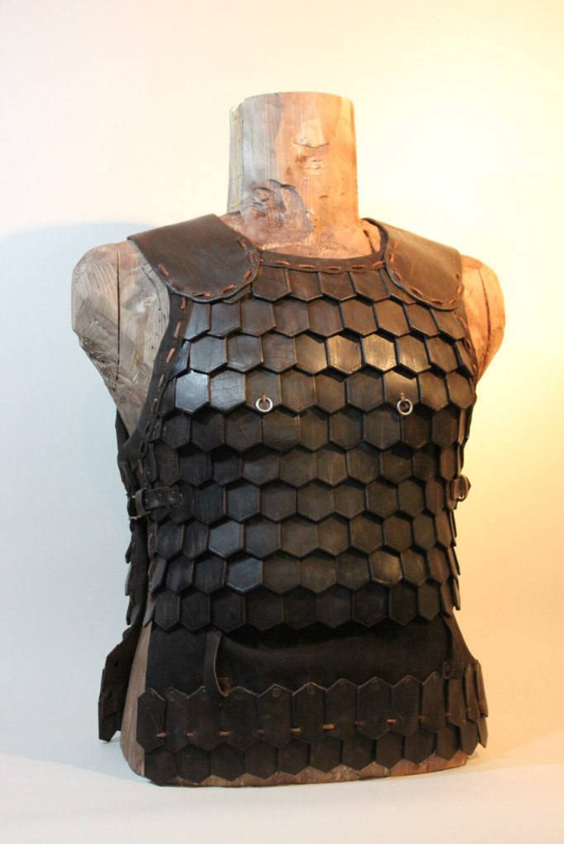 Medieval leather body armor leather lamellar cuirass fantasy Etsy