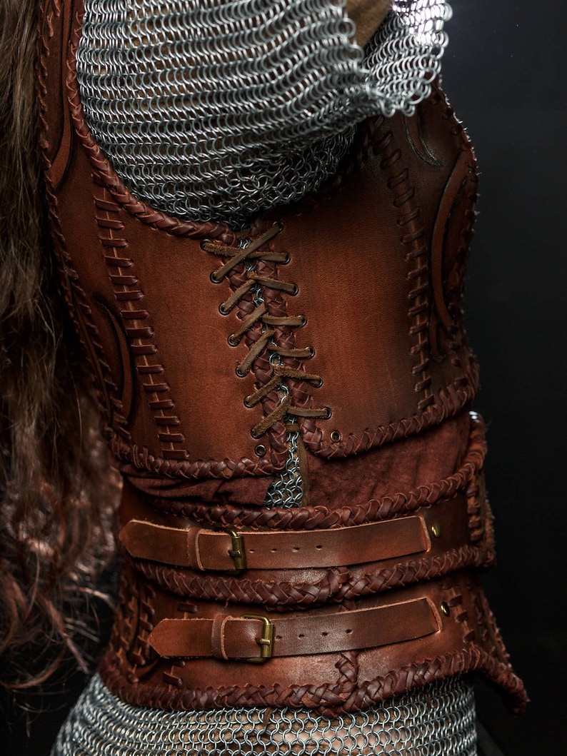 Lagertha Leather Armor viking women breastplate LARP and Etsy