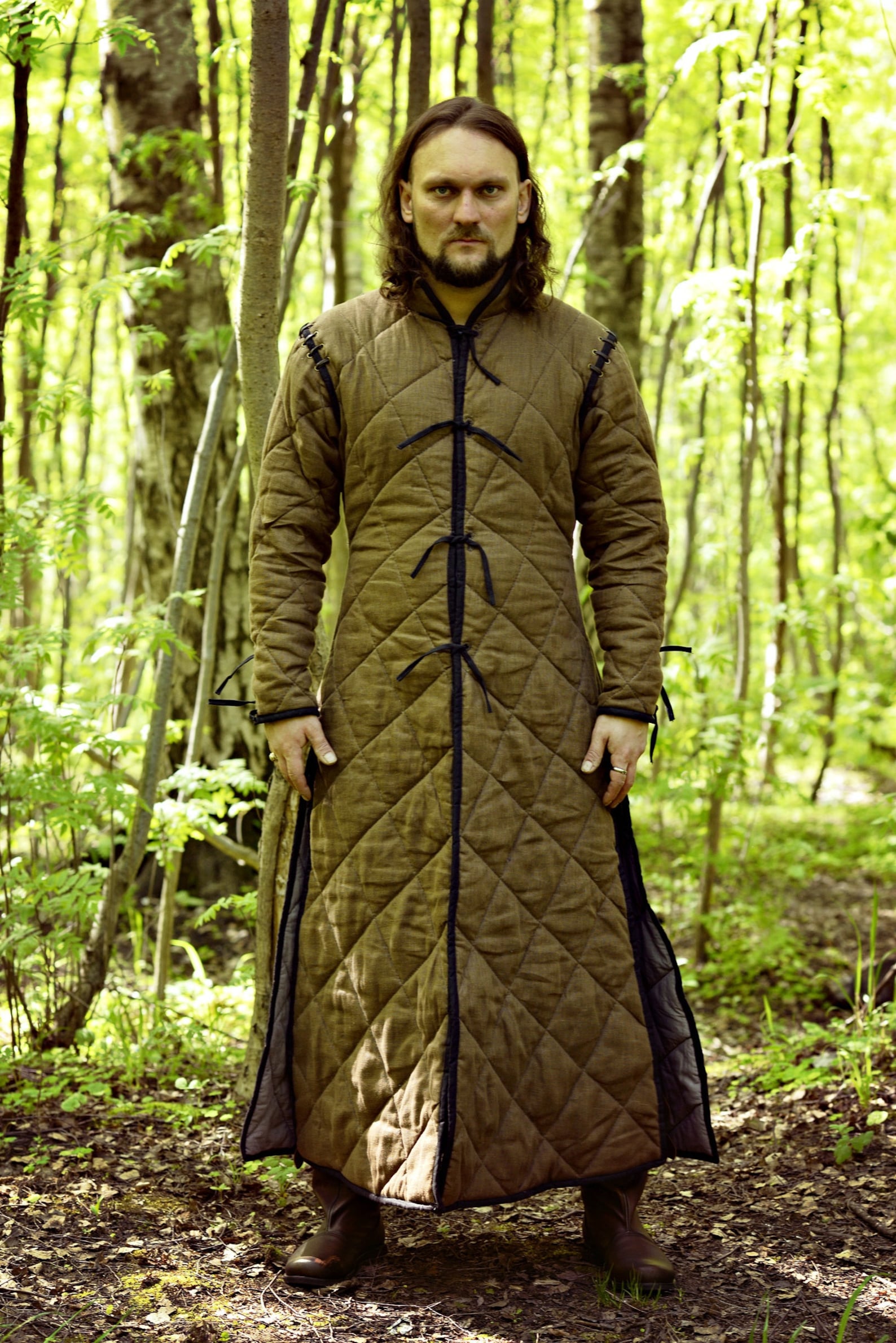 Long gambeson coat medieval padded gambeson under armour Etsy