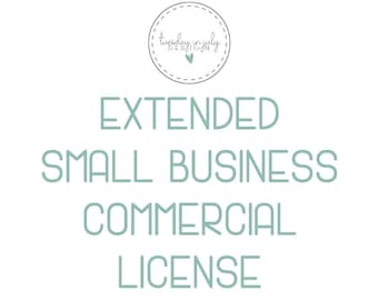 Extended Small Business Commercial License- Good for One Clipart or Digital Paper Listing