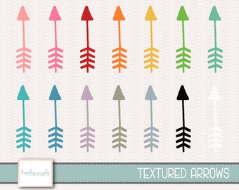 Arrow- Textured Arrow- Arrows- Hand Drawn- Clipart Set, Commercial Use, Instant Download, Digital Clipart, Clip Art, Planner Clip Art- MP298