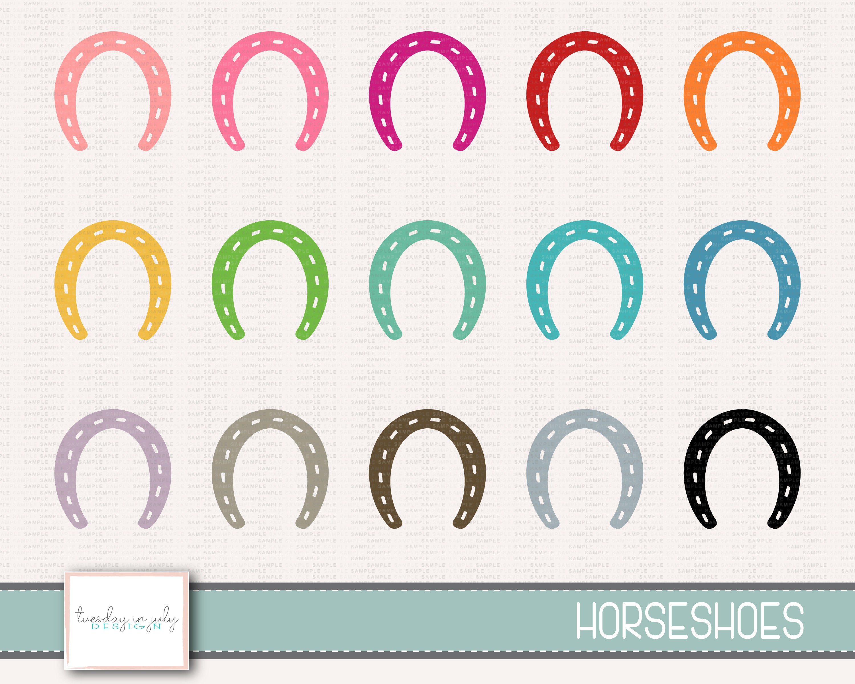 Horseshoe, Horseshoes, Clipart Set, Hand Drawn, Clipart, Commercial Use,  Instant Download, Digital Clipart, Digital Images-MP306