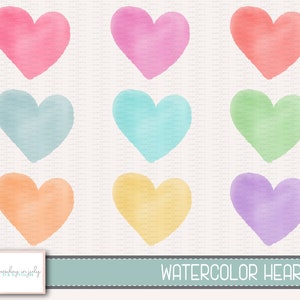 Download Painted Valentine Hearts Clipart Set Wild At Heart Instant Etsy