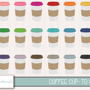 Coffee, Coffee To Go, Coffee Cup-Clipart Set, Commercial Use, Instant Download, Digital Clipart, Clip Art, Planner Clip Art-MP245