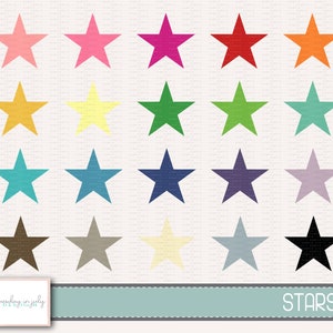 Stars- Star- Clip Art-Clipart Set, Commercial Use, Instant Download, Digital Clipart, Clip Art, Planner Clip Art- MP246