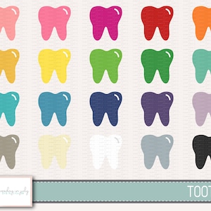 Tand clipart set-tand-tanden clip art-tandarts-commercieel gebruik, Instant Download, digitale clipart, digitale afbeeldingen-MP268