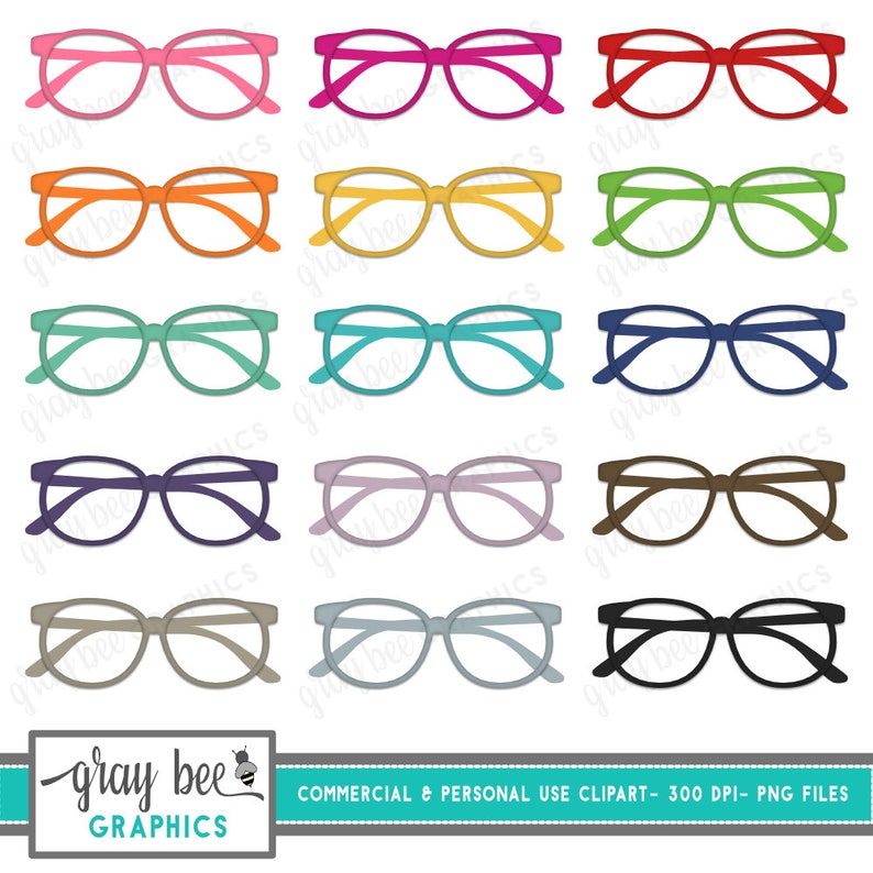 Reading GlassesEyeglassesGlasses Clipart Set Commercial Etsy