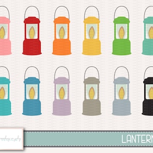 Lantern- Lanterns- Camping- Lights- Clipart Set, Commercial Use, Instant Download, Digital Clipart, Clip Art, Planner Clip Art- MP300
