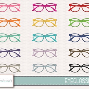 Reading Glasses-Eyeglasses-Glasses- Clipart Set, Commercial Use, Instant Download, Digital Clipart, Digital Images- MP211