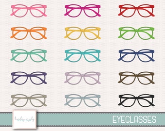 Reading Glasses-Eyeglasses-Glasses- Clipart Set, Commercial Use, Instant Download, Digital Clipart, Digital Images- MP211