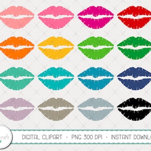 Lips Clipart, Lips PNG, Lip Clipart, Commercial Use, Instant Download, Digital Clipart, Planner Clip Art