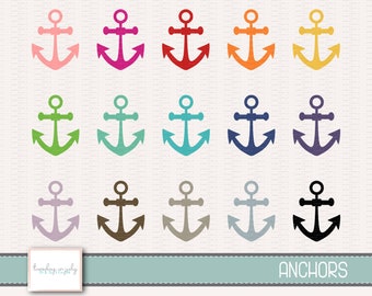 Nautical Anchor Clipart Set – Planner Graphics (Digital Download)