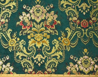 Tela de tapicería jacquard de chenilla de peso pesado estilo moderno de mediados de siglo para sofás con cojines / Tela tejida floral vintage cortada a medida para sillas