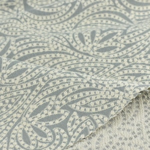 Tessuto per tappezzeria blu in misto cotone e lino per sedia/striscia, tessuto jacquard geometrico floreale per cuscino