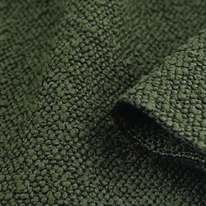 Heavy Weight Vintage Textured Olive Green Boucle Upholstery Fabric by ...