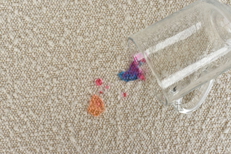 Tecido de estofamento Boucle de alta gramatura e resistente a manchas | Fácil de limpar e resistente a manchas | Tecido Boucle de alto desempenho imagem 1
