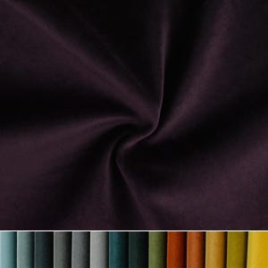 Schweres Wollgefühl Luxus klobiges Grün / Rot / Pink / BraunSamt-Polsterungsstoff für Stuhl|Dicker, schlichter Samt mit Filzrücken-41 Farben