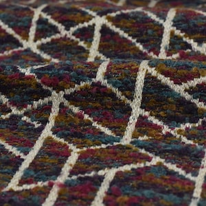 Milti-farbener Tweed texturierter abstrakter geometrischer Boucle-Polsterstoff aus Wollmischung, 280 cm Breite