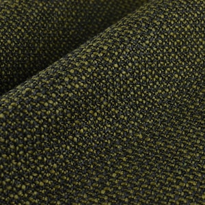 Tissu d'ameublement texturé tissé épais moderne Mid-Century | Tissu d'ameublement vert olive | Tissu par mètre pour chaises | 55 po. L/630 gsm
