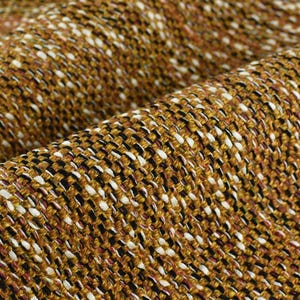 Schwere Wolle-Baumwoll-Mischung Gold strukturierter, grob gewebter Polsterstoff für Esszimmerstuhl Couch |