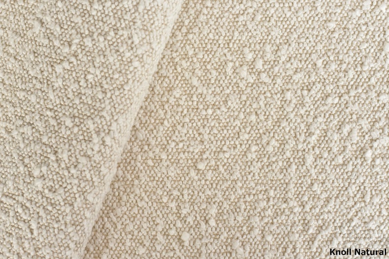 Tecido de estofamento Boucle de alta gramatura e resistente a manchas | Fácil de limpar e resistente a manchas | Tecido Boucle de alto desempenho Knoll Natural