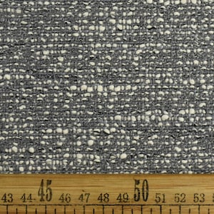 Heavy Weight Woven Cotton Blend Grey and Cream Upholstery Fabric For Dining Chair and Couch|Modern Home Decor Furniture Fabric For Ottoman