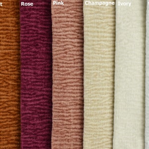 Heavy Weight Crepe Textured Chenille Upholstery Fabric|Coarse Crushed Chenille Upholstery|Skin Friendly Soft Feel Chunky Furniture Fabric