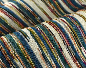 Multi-Colored Modern Wool Blend Tweed Design Abstract Stripe Upholsetry Fabric|Beautiful High End Woven Furniture Fabric For Chair