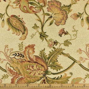 Mid Century Modern Large Floral Pattern Chenille Jacquard Upholsetry Fabric For Chair Curtain Drapery|Extra Wide Fabric in 110&quot;/280CM Width