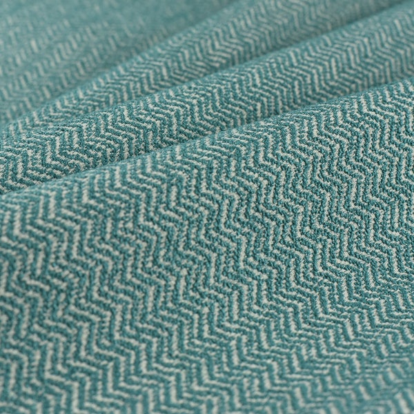 Tissu d'ameublement moderne géométrique haut de gamme à chevrons vert printemps, milieu du siècle, | tissu texturé pour chaise rideau, canapé oreiller