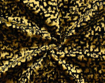 Tela de terciopelo de alta calidad para tapicería, de diseño, con cortes en relieve, abstracto, geométrico, dorado y negro, para sillas y muebles.