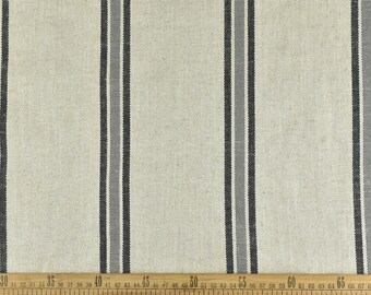 Geometric Cotton Linen Blend Ticking Stripe Upholstery and Drapery Fabric by the Yard For Chair|Country Chic Decor Grainsack Stripe Fabric