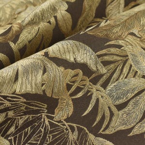 Tessuto per tappezzeria in stile fattoria vintage, in jacquard botanico, con tonalità della terra, per sedia/tessuto per arredamento tropicale moderno di metà secolo per divano