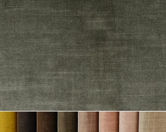 Heavy Weight Shiny Cut Velvet Upholstery Fabric For Chair|Green/Pink/Blue/Black/Brown/Red Vintage Velvet For Furniture